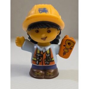Fisher-Price Little People Construction Worker Girl Figure Work Together Site